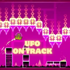 Geometry Dash UFO on Track